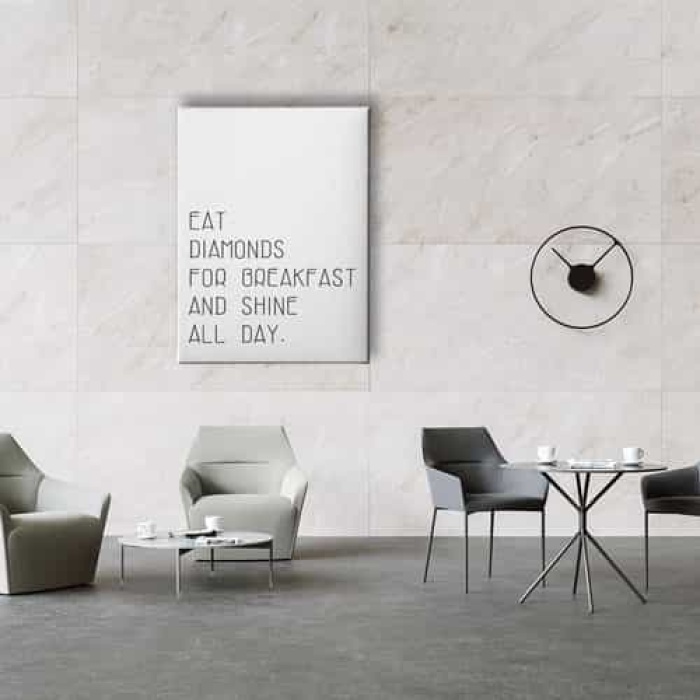 Eat Diamonds For Breakfast And Shine All Day Canvas Tablo