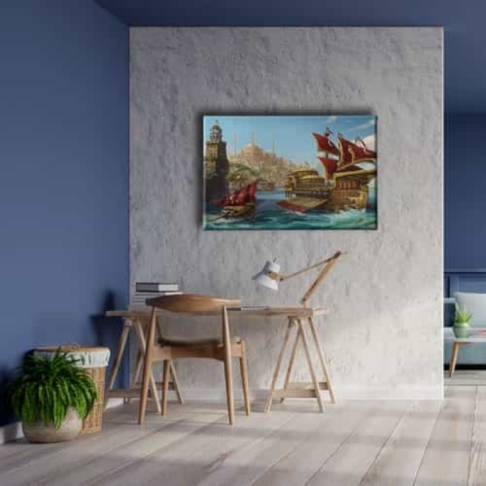 Eski Istanbul Canvas Tablo