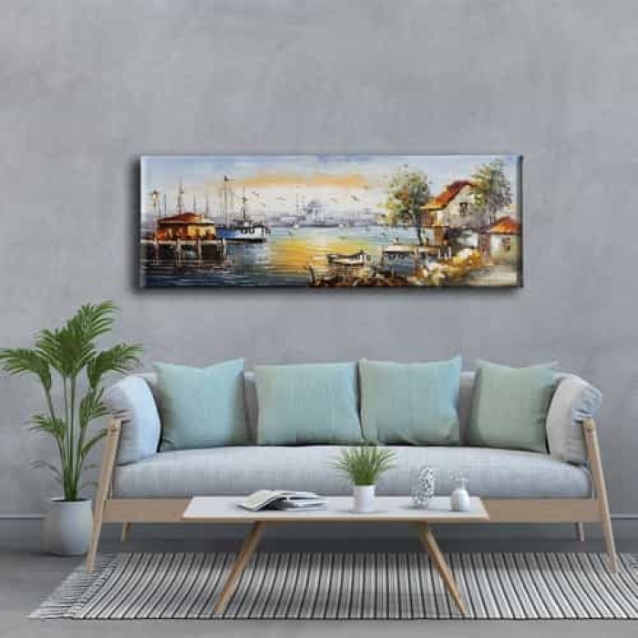 Eski Istanbul Manzara Panoramik Kanvas Tablo