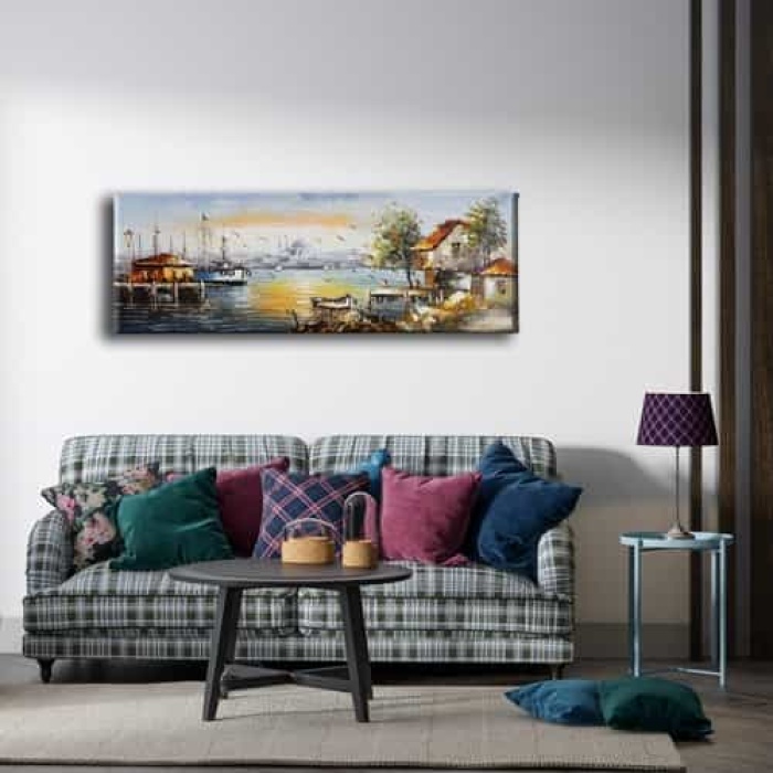 Eski Istanbul Manzara Panoramik Kanvas Tablo
