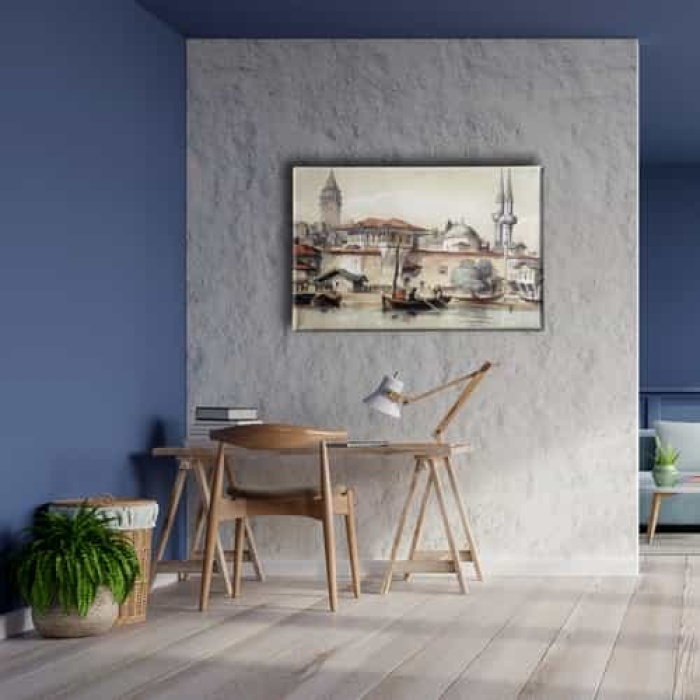 Eski Istanbul Yagli Boya Kanvas Tablo