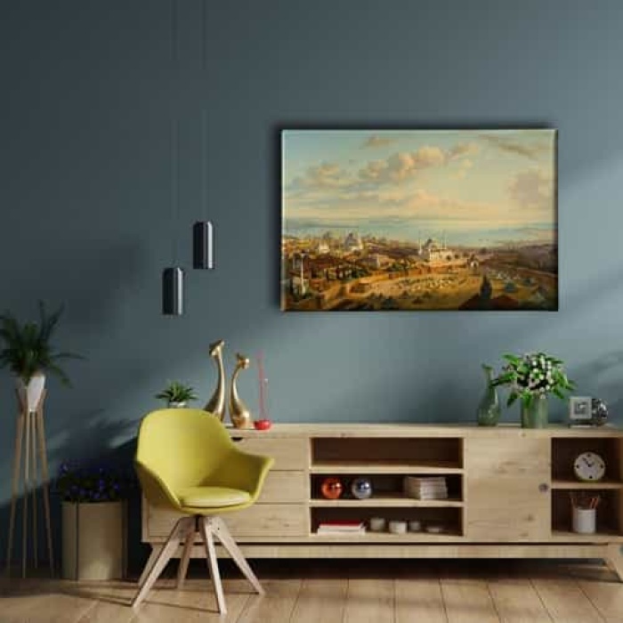 Eski Istanbul Yagli Boya Kanvas Tablo