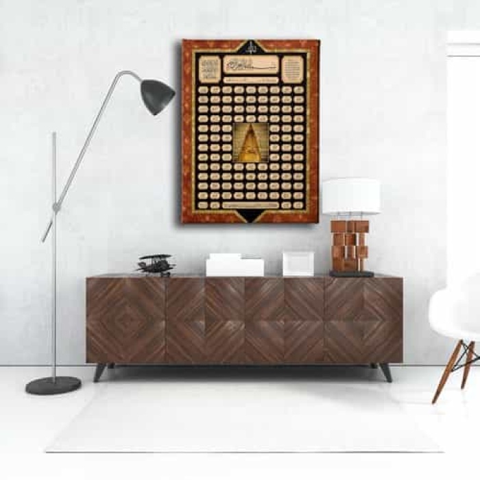 Esma-ul Husna Kabe Kapili Tablo