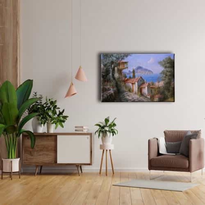 Ev Yagli Boya Kanvas Tablo