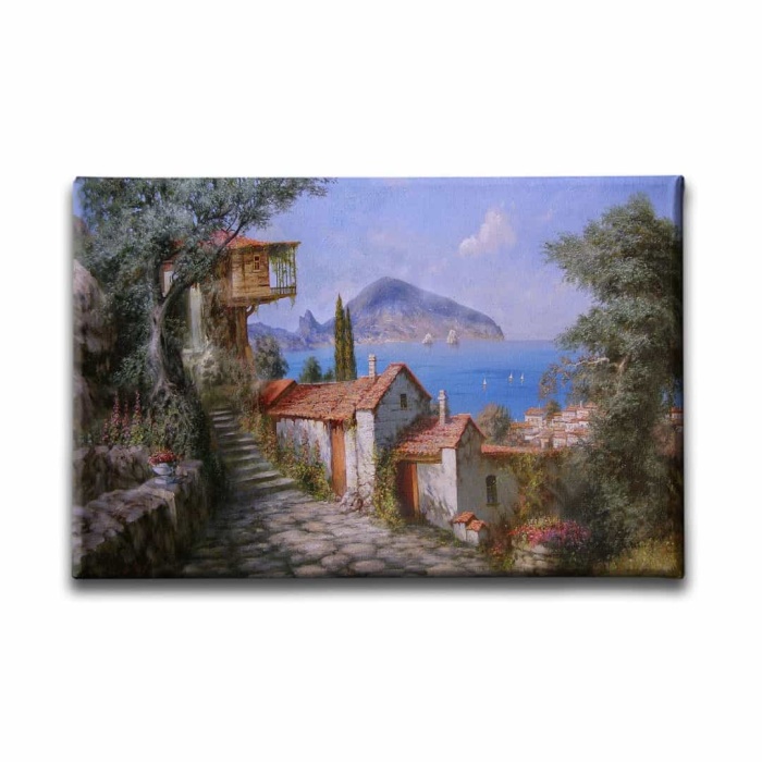 Ev Yagli Boya Kanvas Tablo