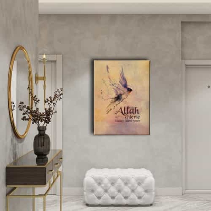 Fil Suresi Ebabil Kusu Dini Kanvas Tablo