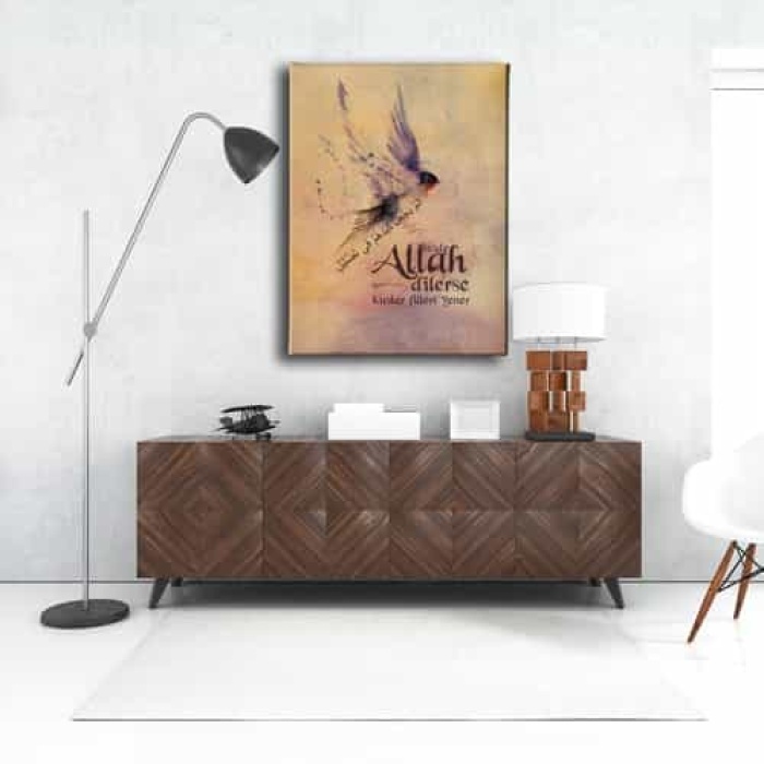 Fil Suresi Ebabil Kusu Dini Kanvas Tablo