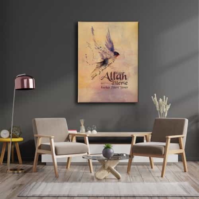 Fil Suresi Ebabil Kusu Dini Kanvas Tablo