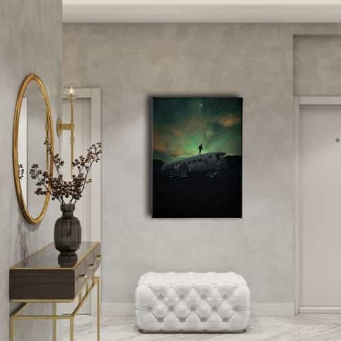 Gece Ucak Canvas Tablo