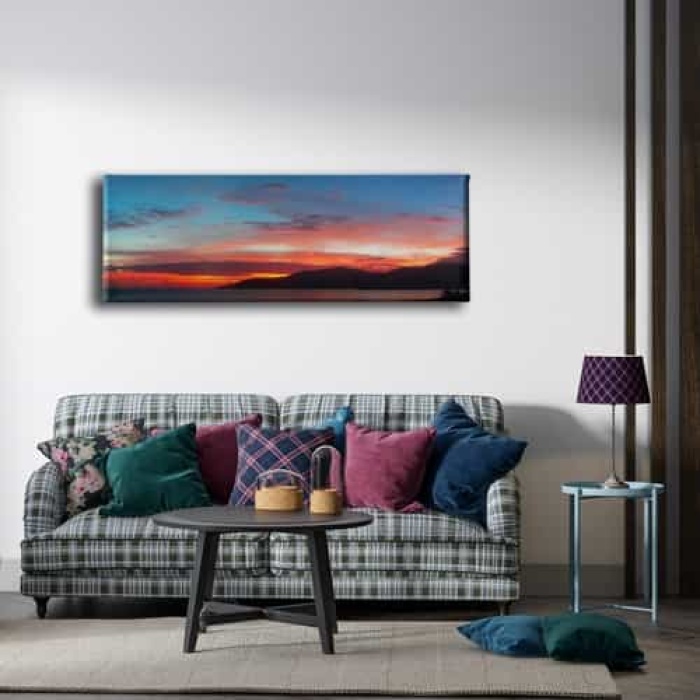 Gun Batimi Panoramik Kanvas Tablo