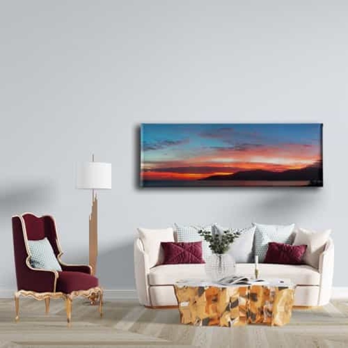 Gun Batimi Panoramik Kanvas Tablo