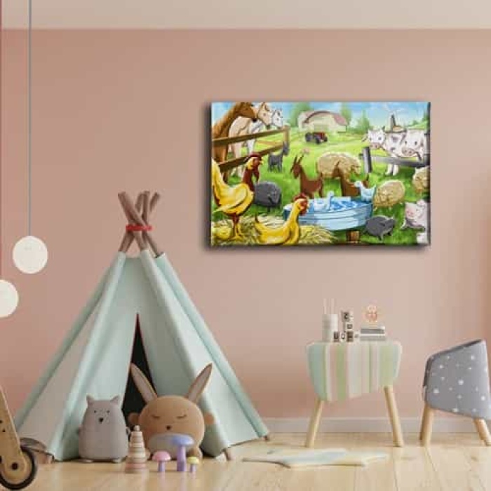 Hayvan Ciftligi Kanvas Tablo