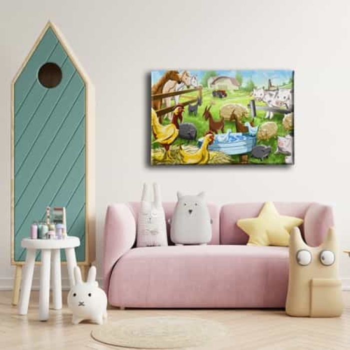 Hayvan Ciftligi Kanvas Tablo