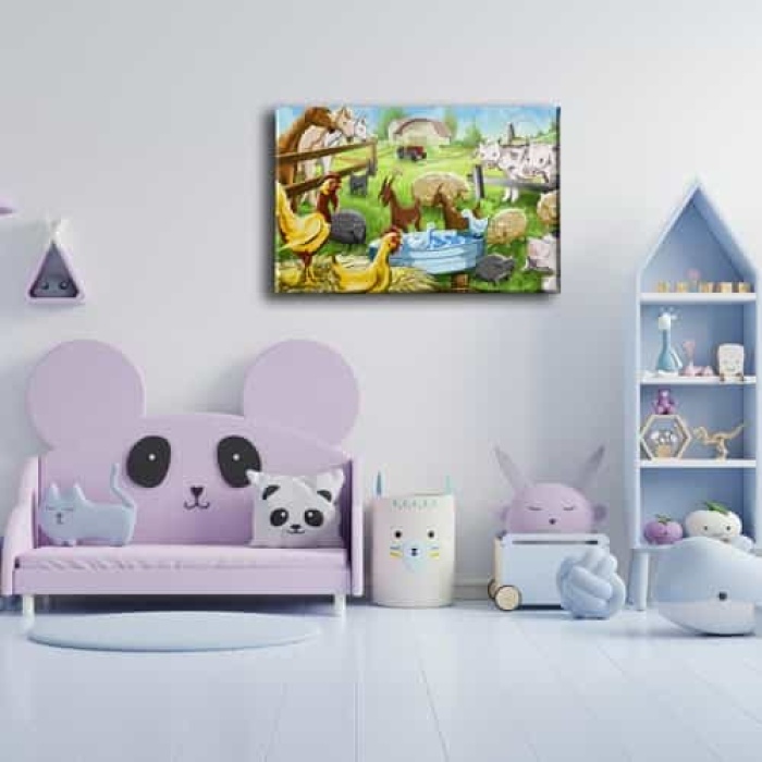 Hayvan Ciftligi Kanvas Tablo