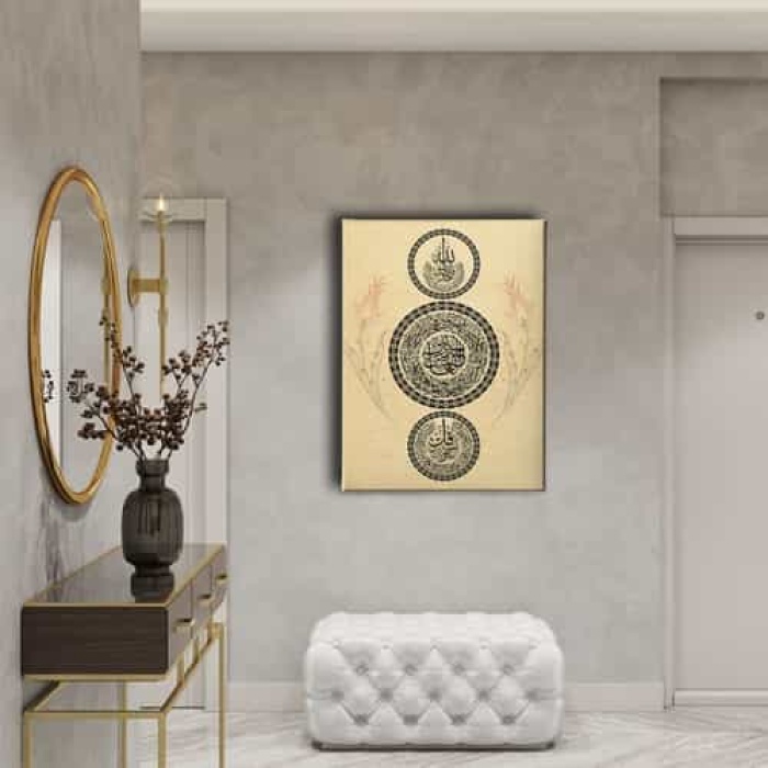 Ihlas-fatiha-felak Dini Kanvas Tablo