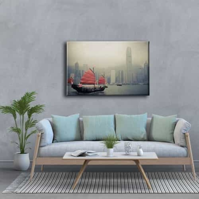 Hong Kong Limani Canvas Tablo