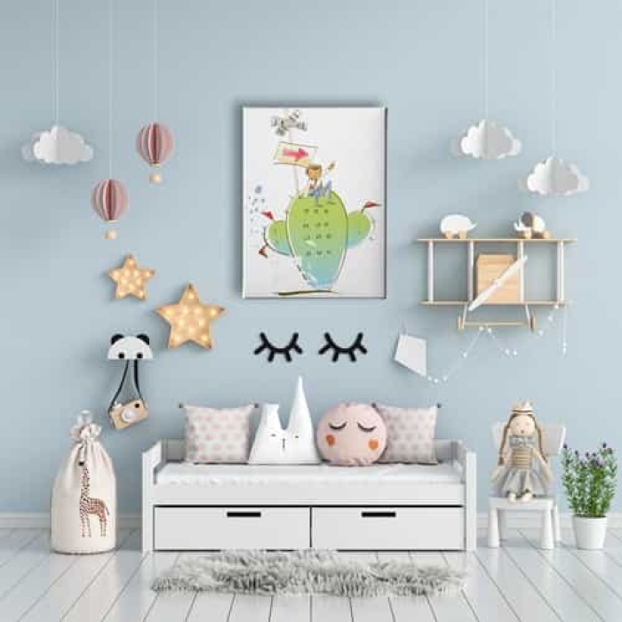 Kaktus Cocuk Kanvas Tablo