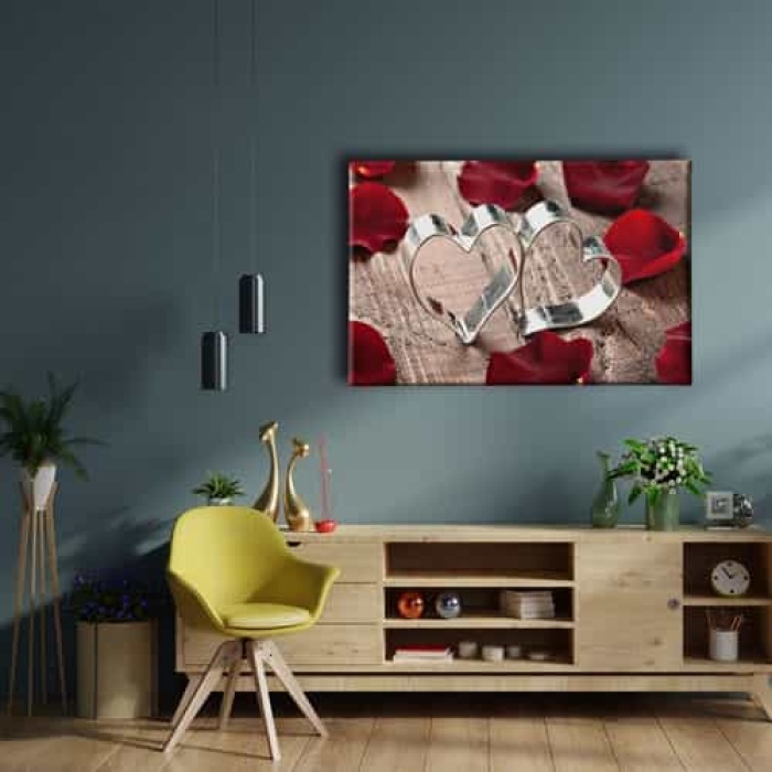 Kalp Cemberi Kanvas Tablo