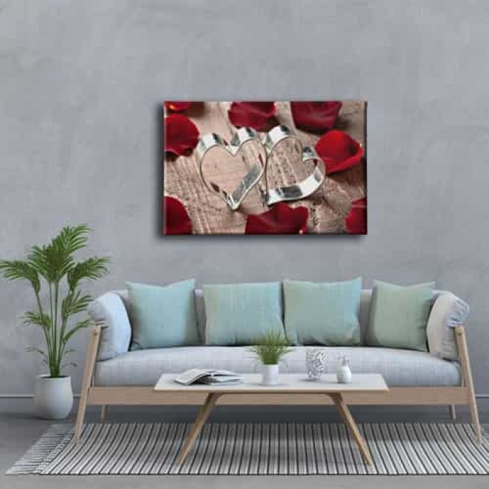 Kalp Cemberi Kanvas Tablo