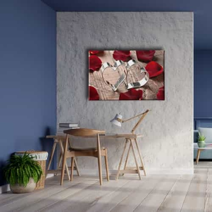 Kalp Cemberi Kanvas Tablo