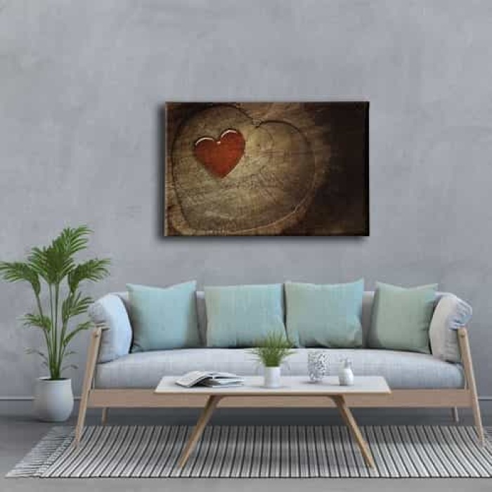Kalp Damla Kanvas Tablo