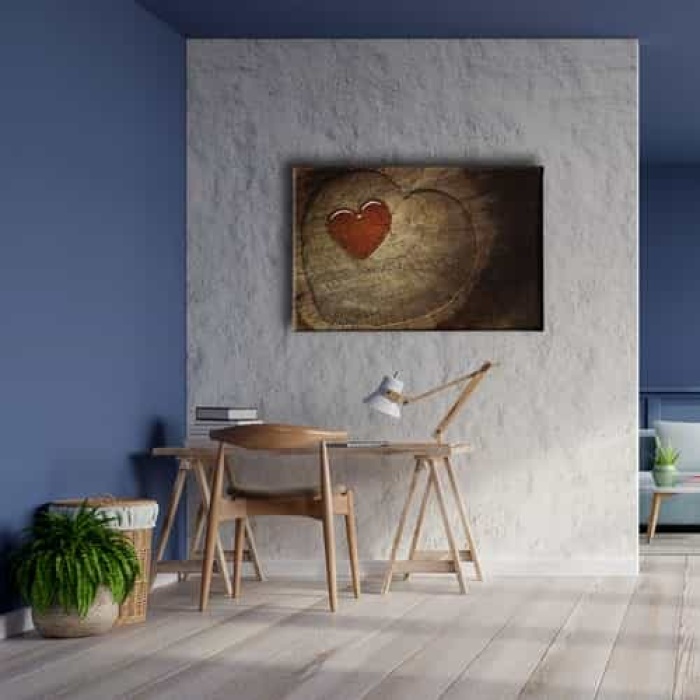 Kalp Damla Kanvas Tablo