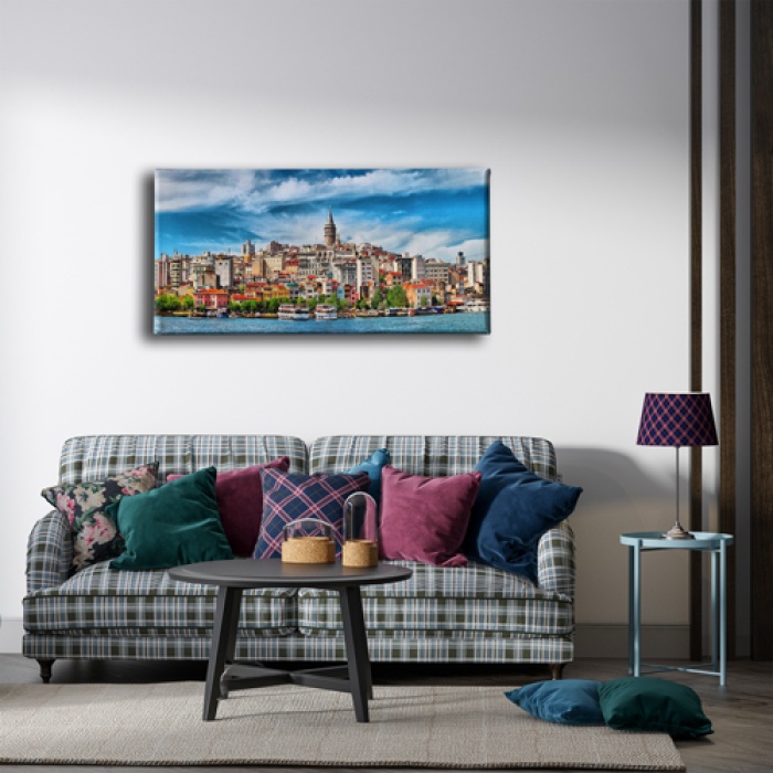 Karakoy Panoramik Kanvas Tablo