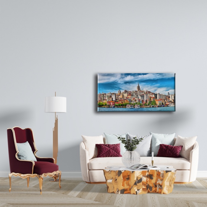 Karakoy Panoramik Kanvas Tablo