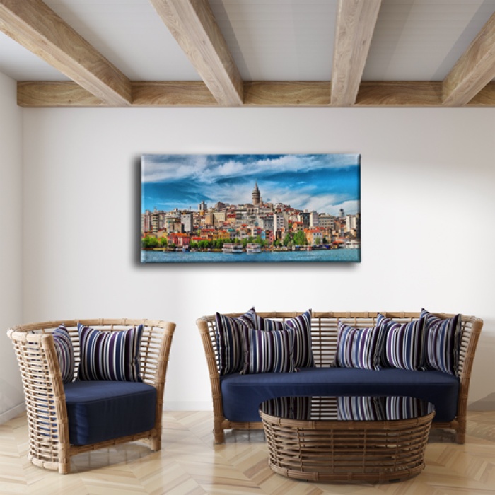 Karakoy Panoramik Kanvas Tablo
