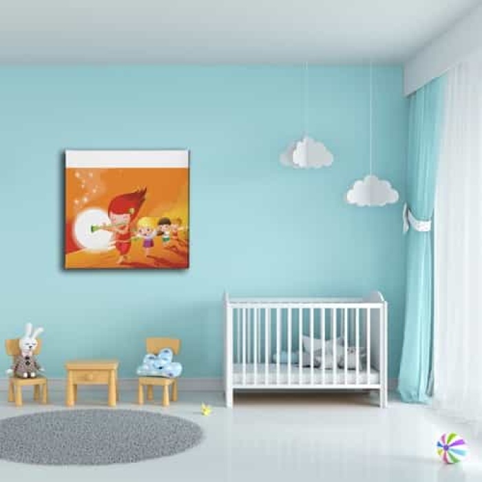 Kaval Calan Cocuk Kanvas Tablo