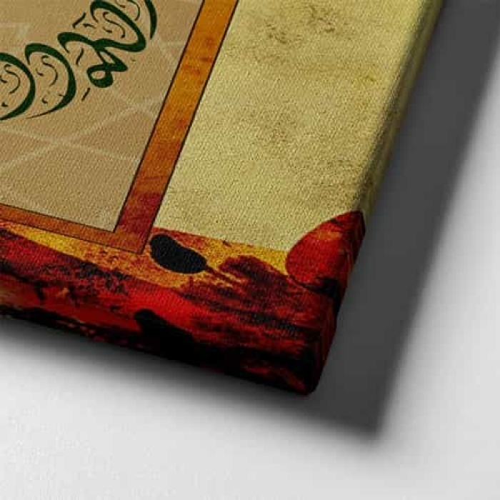 Kelime-i Tevhid-  Ay Yildiz Kanvas Tablo