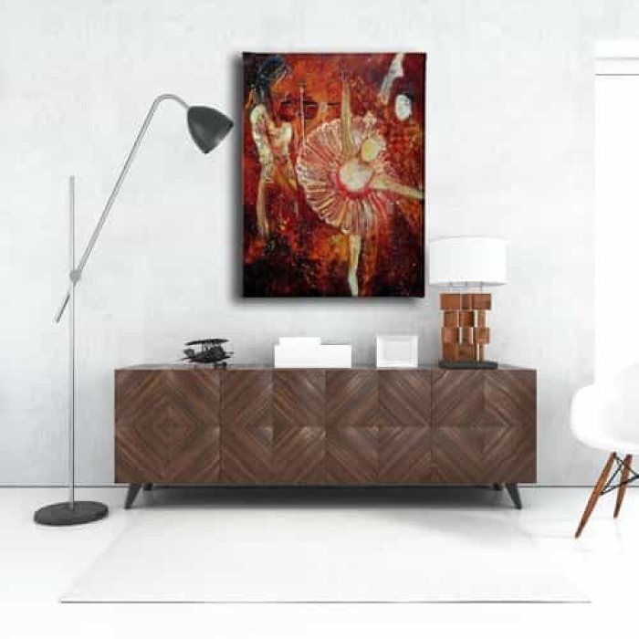 Keman Calan Kiz - Danscilar Kanvas Tablo