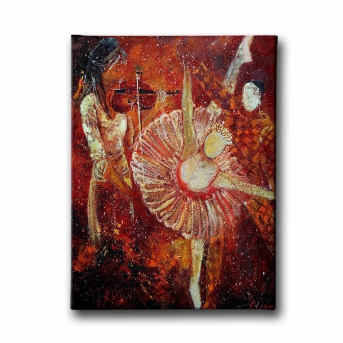 Keman Calan Kiz - Danscilar Kanvas Tablo