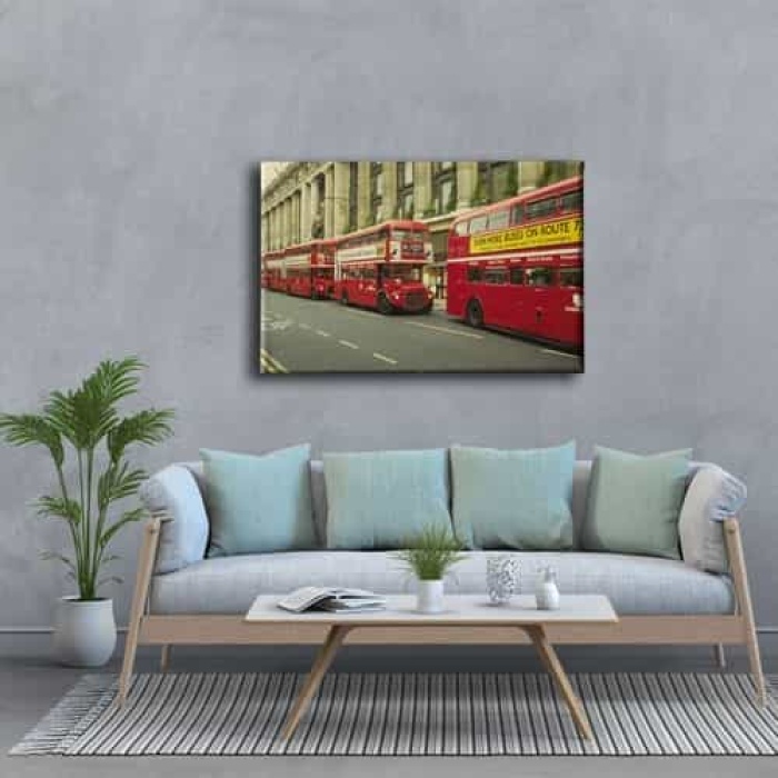 Iki Katli Minibus Canvas Tablo