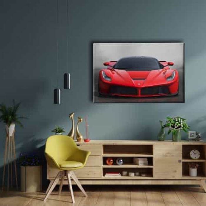 Kirmizi Ferrari Canvas Tablo