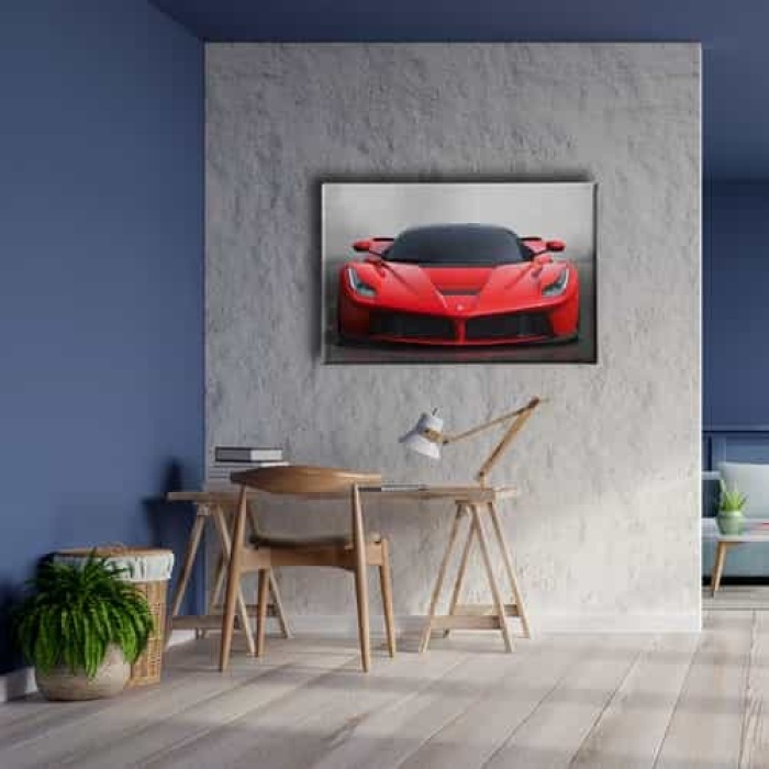 Kirmizi Ferrari Canvas Tablo