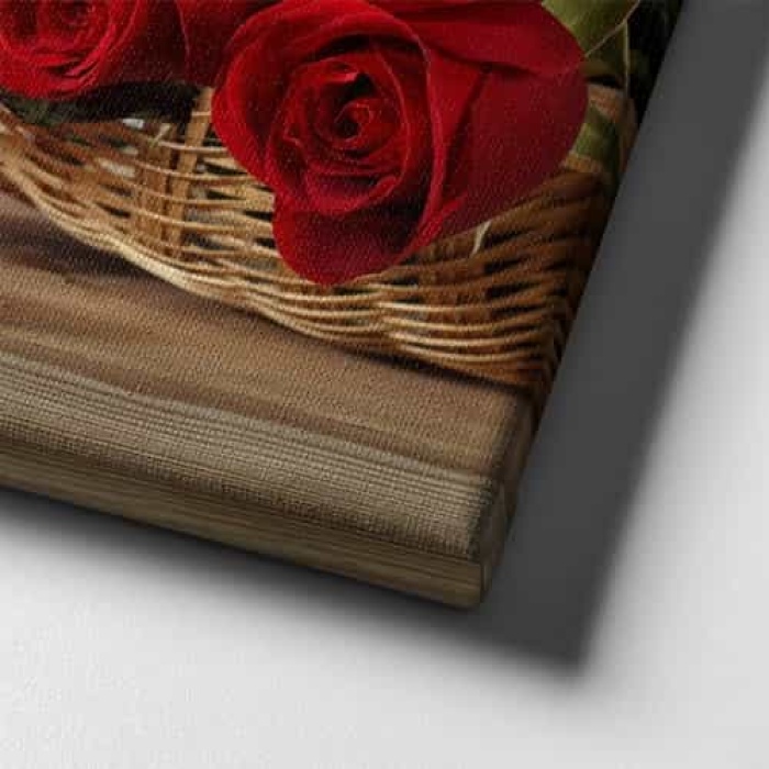Kirmizi Gul Kanvas Tablo