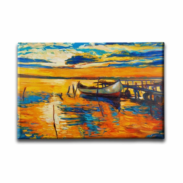 Kiyi Yagli Boya Kanvas Tablo