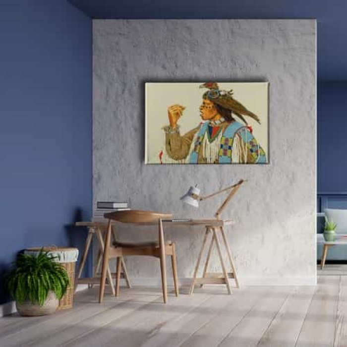 Kizilderili Erkek Portresi  Canvas Tablo