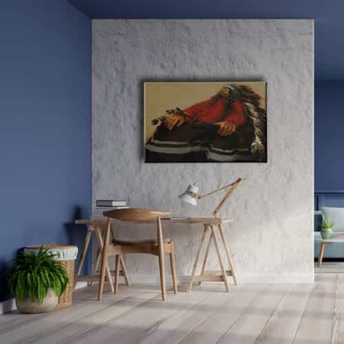 Kizilderili Erkek Portresi  Canvas Tablo