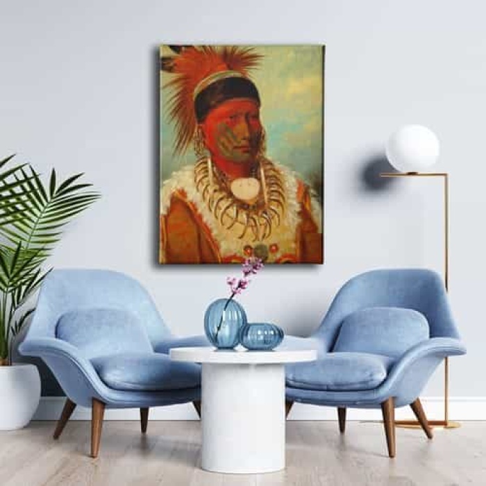 Kizilderili Portresi  Canvas Tablo