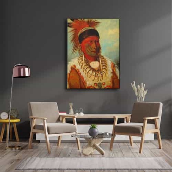 Kizilderili Portresi  Canvas Tablo