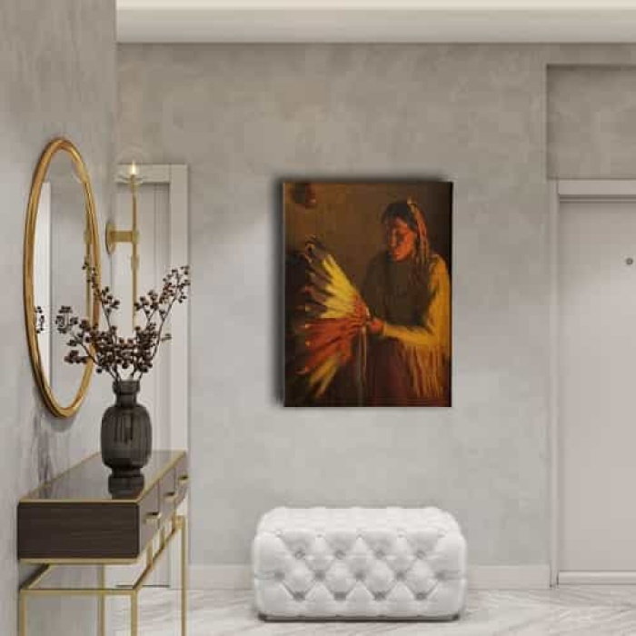 Kizilderili Portresi  Canvas Tablo