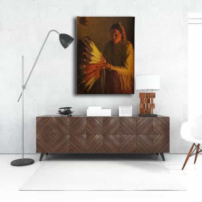 Kizilderili Portresi  Canvas Tablo