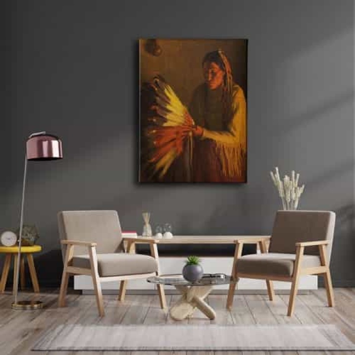 Kizilderili Portresi  Canvas Tablo