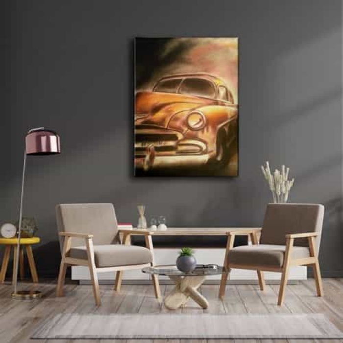 Klasik Araba Canvas Tablo