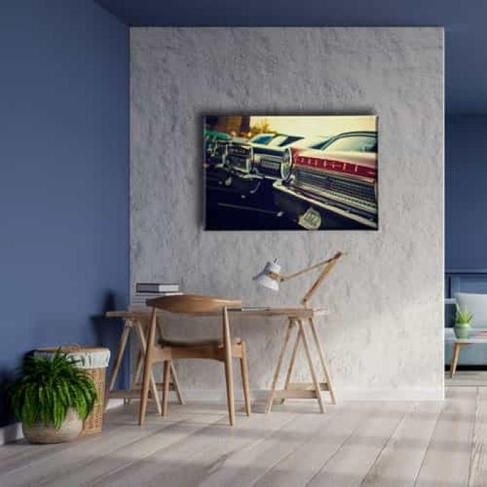 Klasik Arabalar Canvas Tablo