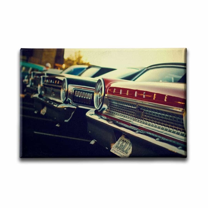 Klasik Arabalar Canvas Tablo