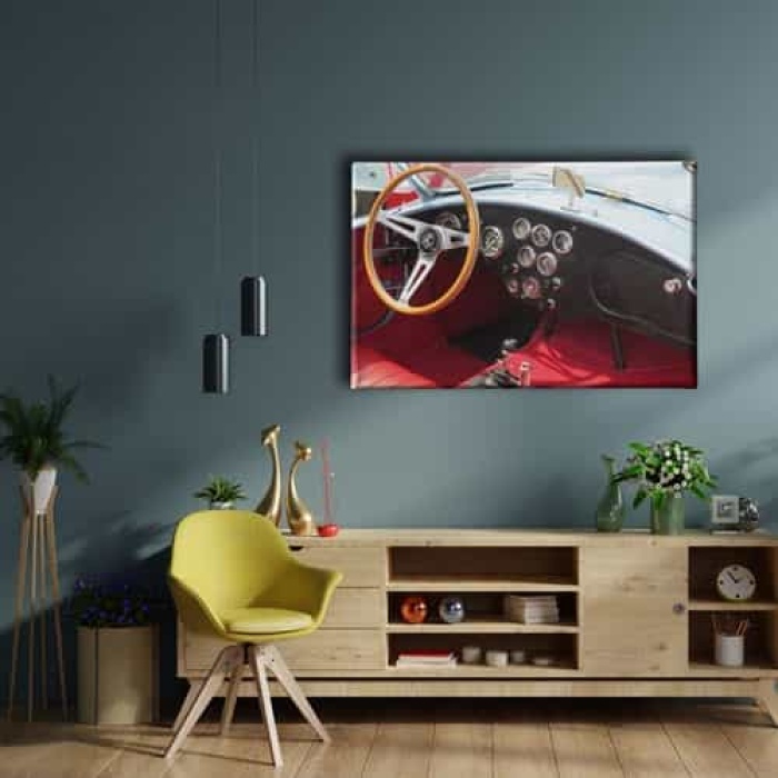 Klasik Arac Ici Canvas Tablo