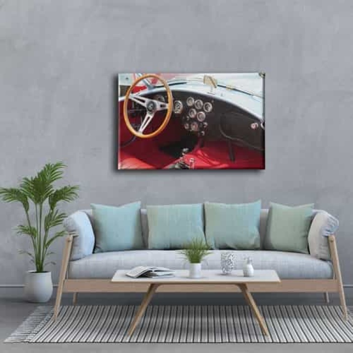 Klasik Arac Ici Canvas Tablo